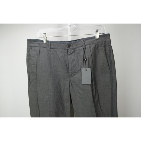 John Varvatos Stanton Concrete Gray Mens Cotton Pants Sz 50 Brand New